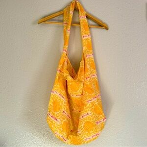 Free People Yellow & Pink Seashell Tote Bag